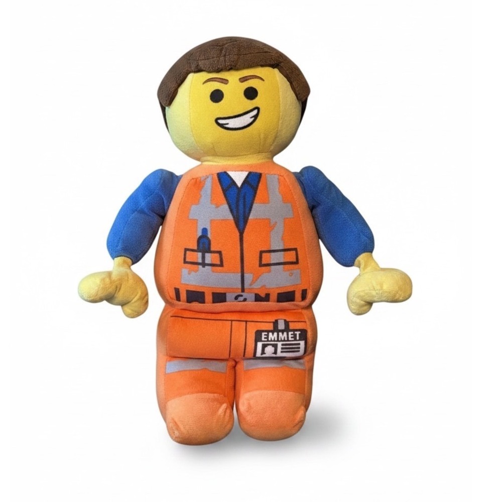 LEGO Movie 2 Emmet Plush 18" Orange Construction Hero Stuffed Toy Kidcore